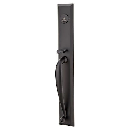 Emtek Flat Black Handleset 4425HEUS19 4425HEUS19